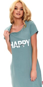 Koszula ciążowa Happy Mommy oraz idealna do karmienia z suwakami 9504